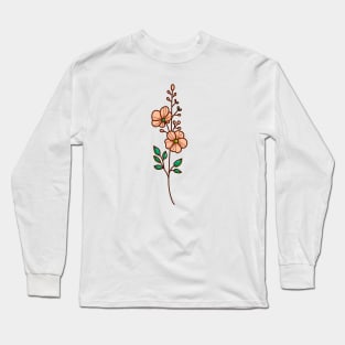 Peach Fuzz flower Long Sleeve T-Shirt